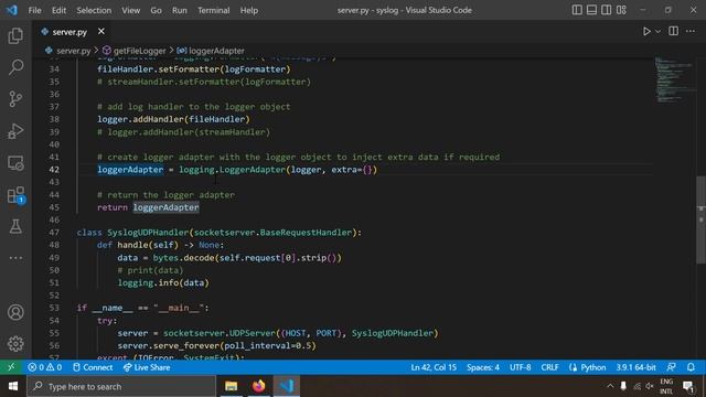 Syslog server in python with log rotation and compression смотреть онлайн