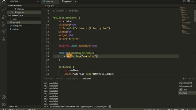 دورة تعلم PyQt5 Qml : اكمال برمجة دالة maximize window смотреть онлайн