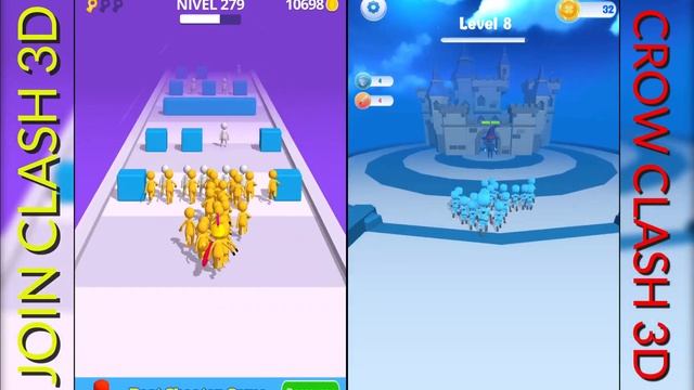 JOIN CLASH 3D vs CROW CLASH 3D - Double game смотреть онлайн