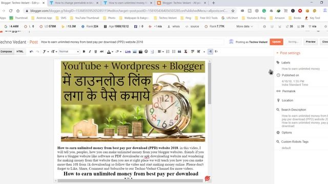 How to change permalink in blogger blog post without losing any traffic or SEO settings смотреть онлайн