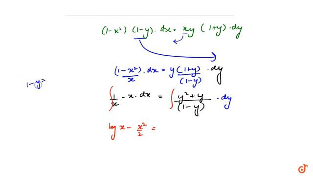 `(1-x^2)(1-y)dx=x y(1+y)dy` y 4. (1 - x?) (1 - y) dx = xy (1 + y) dy смотреть онлайн