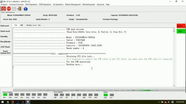 Seagate ST2000DM001 Busy HDD Firmware Backup