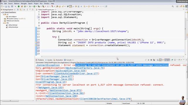 Java Connect to to Derby Database in Network Client Mode (Eclipse) смотреть онлайн