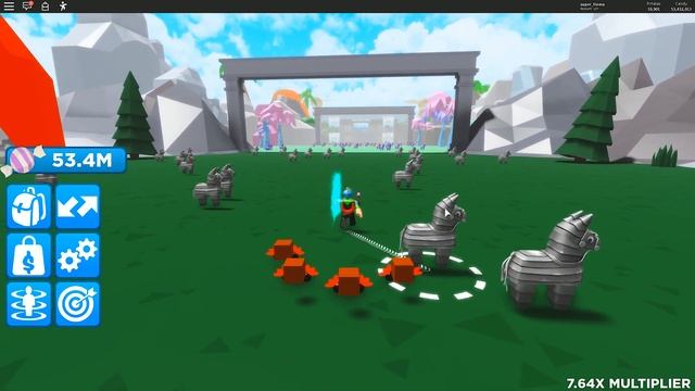 Роблокс СИМУЛЯТОР ПИНЬЯТЫ обновление и ВСЕ СЕКРЕТЫ ИГРЫ = ROBLOX на русском смотреть онлайн