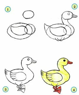 Как нарисовать "уточку" простым карандашом за 5 минут? Пошаговый видео урок по рисованию смотреть онлайн