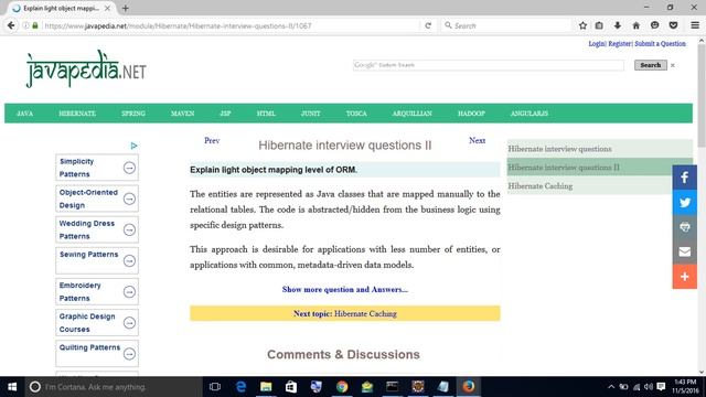 Explain light object mapping level of ORM.
| javapedia.net смотреть онлайн