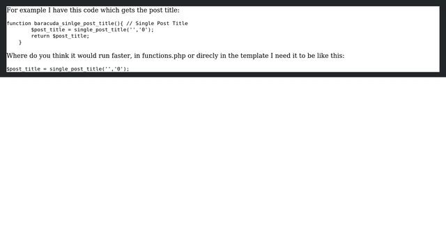 Wordpress: Does code run faster in functions.php than in different theme templates? смотреть онлайн