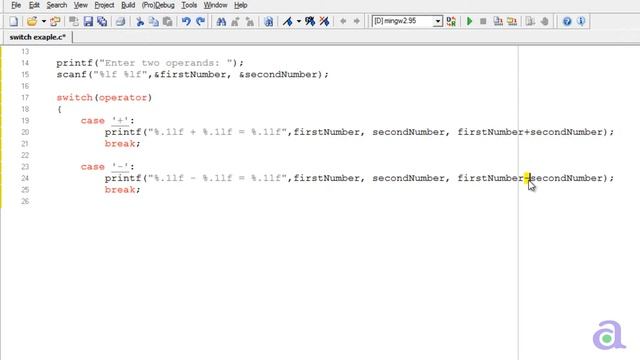 Switch case in c program Example part 3 смотреть онлайн