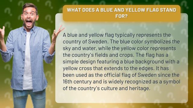 What does a blue and yellow flag stand for? смотреть онлайн