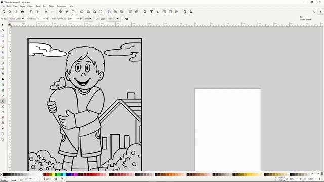 Add Color To Line Art Quickly & Easily In Inkscape смотреть онлайн