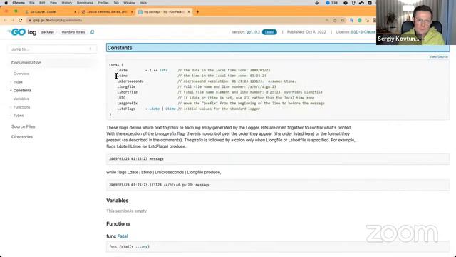 Golang Course - Session 3： Lexical elements, literals, primitives, variables, constants, etc. смотреть онлайн