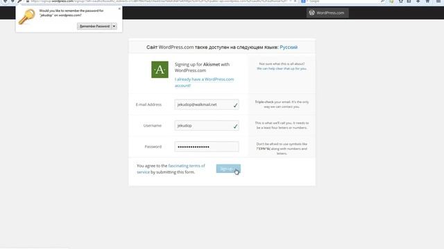 Wordpress Akismet получение API ключ смотреть онлайн