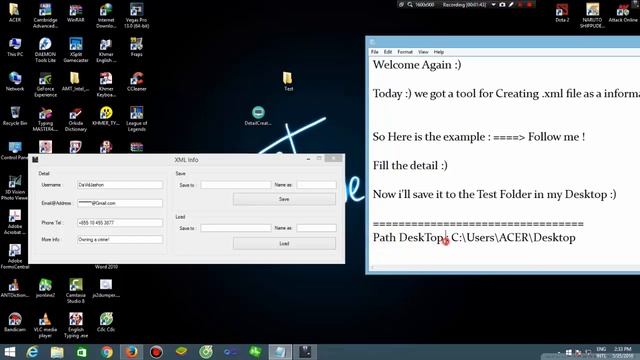 Creating and Reading .xml file смотреть онлайн