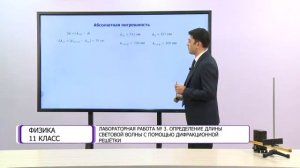 Физика. 11 класс. Определение длины сетевой волны с помощью дифракционной решетки