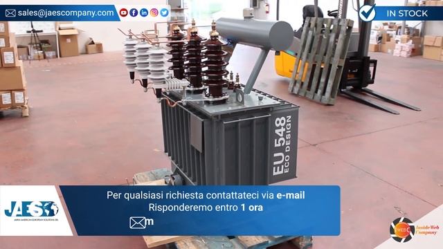 JAES TRASFORM.10/0.4 KV (IN STOCK) Transformer EU548 eco design - Trasformatore 10/0,4 KV da 100 KV смотреть онлайн