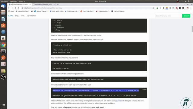 Webpush Notification with python and flask server смотреть онлайн