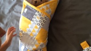 Плед конверт на выписку (как заворачивать)