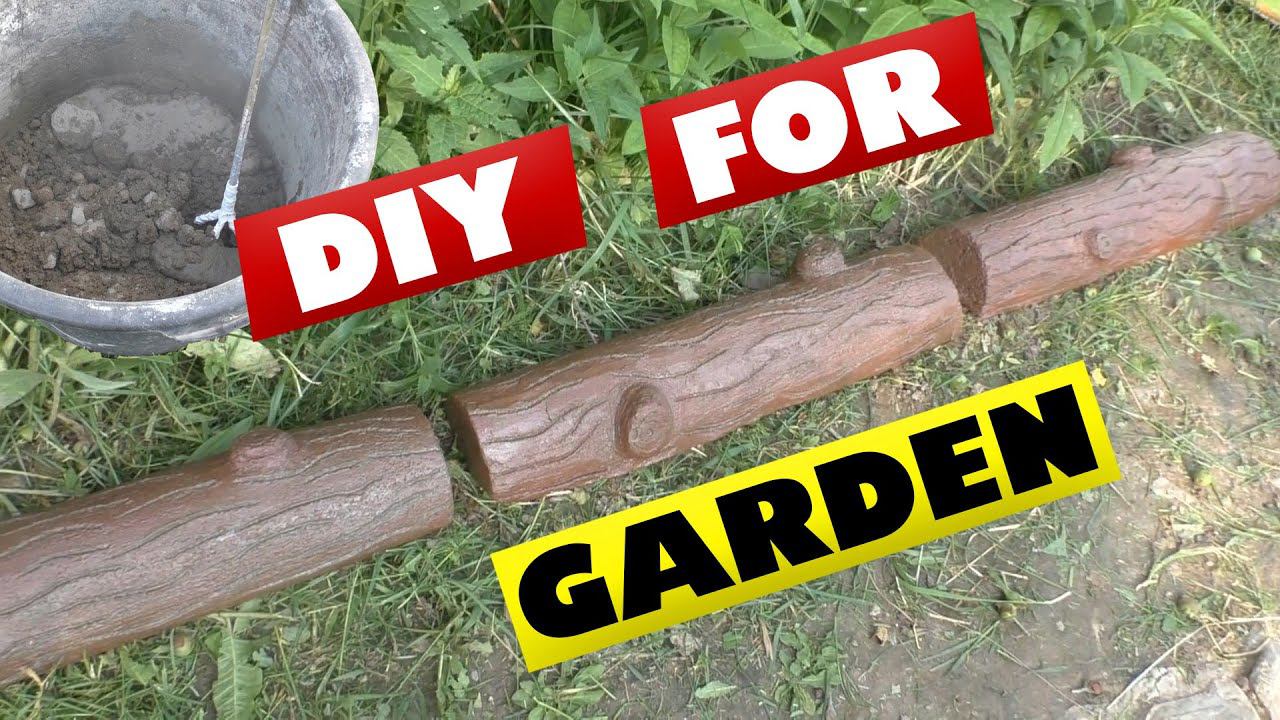 DIY - Cement Craft Ideas For Garden-Edging a garden bed of cement can be done by anyone смотреть онлайн
