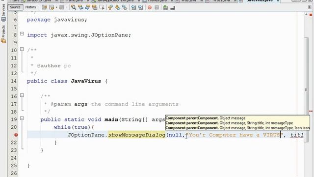 How to make simple virus By Simple Java Programe смотреть онлайн