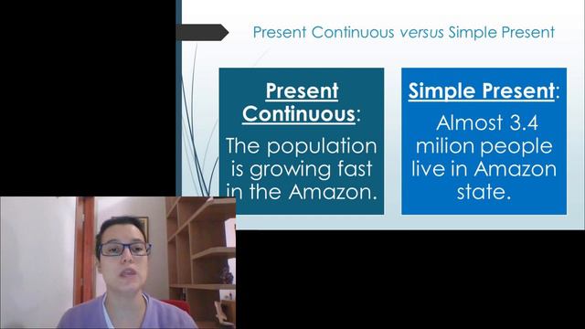 Videoaula sobre Simple Present versus Present Continuous смотреть онлайн