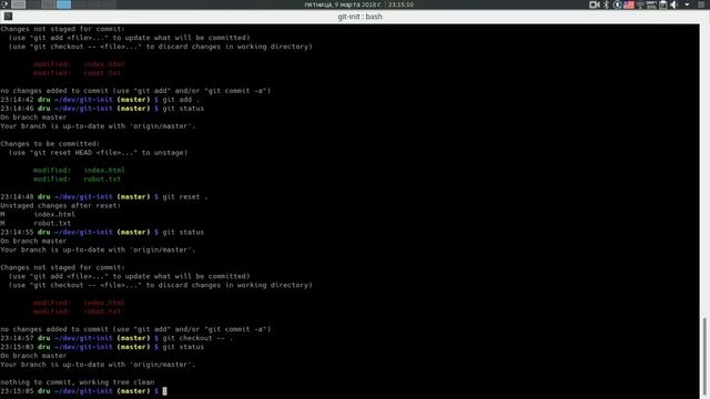 Git reset: отмена изменений, удаление коммита смотреть онлайн