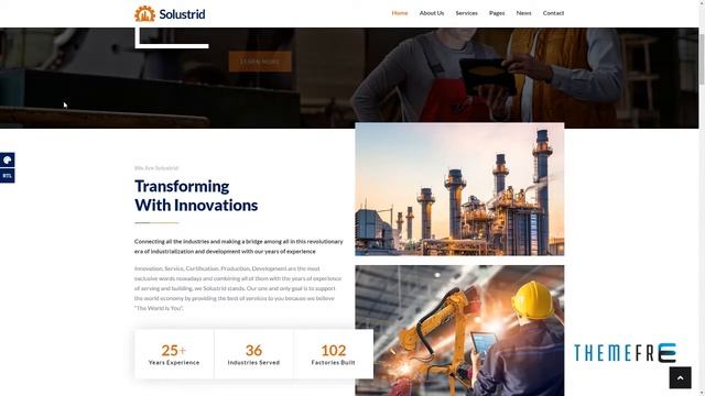 Solustrid - Factory and Industrial Business WordPress Theme Jack смотреть онлайн
