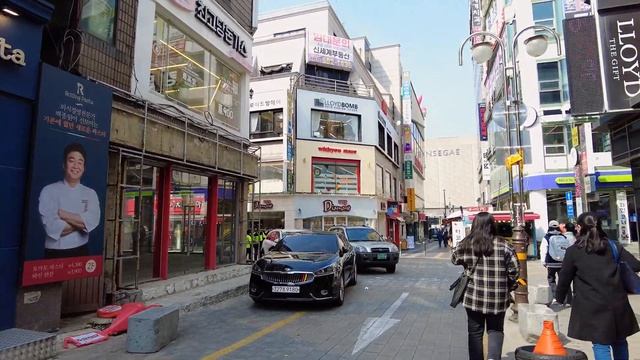 Provincial City Cheonan - Downtown Area - Korea Walk ?♂️ In Late March смотреть онлайн