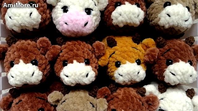 Амигуруми: схема Бычок-толстячок. Игрушки вязаные крючком - Free Crochet Patterns.