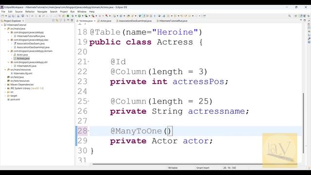ManyToOne Association Mapping in Hibernate | uni directional child class to parent class | смотреть онлайн