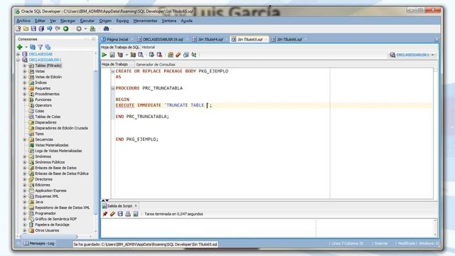Creación de Paquete en Oracle смотреть онлайн