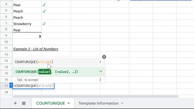 Count the Number of Unique Values - COUNTUNIQUE in Google Sheets смотреть онлайн