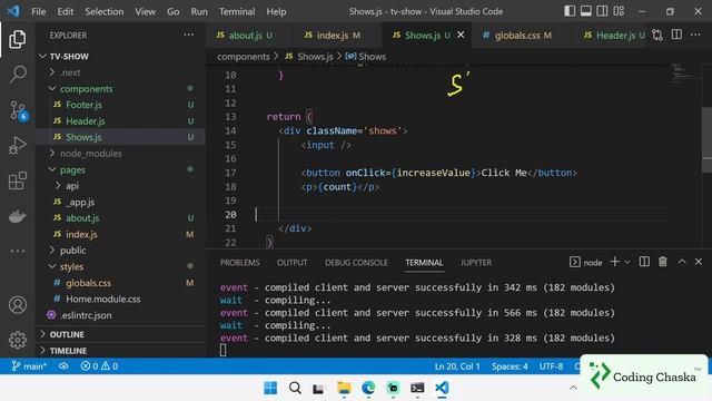Learn React with Project | Hindi | Coding Chaska смотреть онлайн