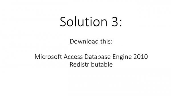 'Microsoft.ACE.OLEDB.12.0' provider is not registered on the local machine solution