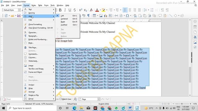 Libre Office Writer Format Menu Tutorial in Hindi | Format Menu in Writer | Format Menu Tutorial смотреть онлайн