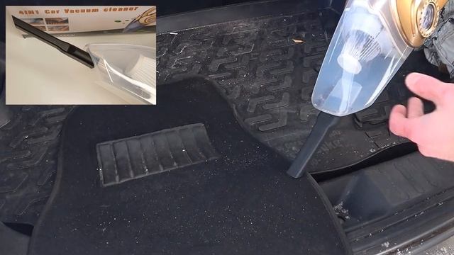 Автомобильный пылесос для машины 4 в 1 Car Vacuum Cleaner ТЕСТ в грязном авто. смотреть онлайн