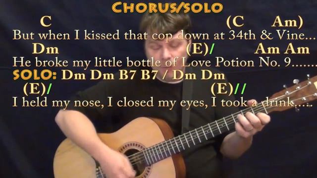 Love Potion No. 9 (The Searchers) Guitar Cover Lesson with Chords/Lyrics смотреть онлайн