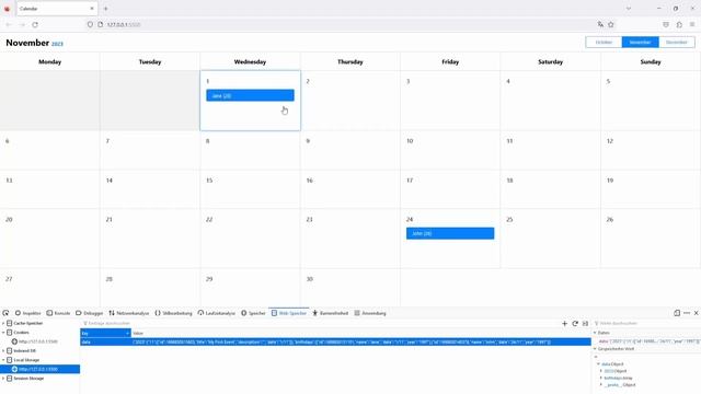 Calendar App - Part 15 - Adding Events and Displaying Them (Vanilla JS) смотреть онлайн