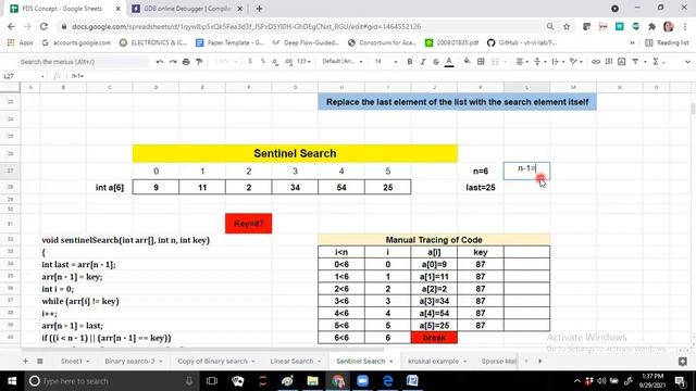 Sentinel Search: Variant of Sequential/Linear Search смотреть онлайн