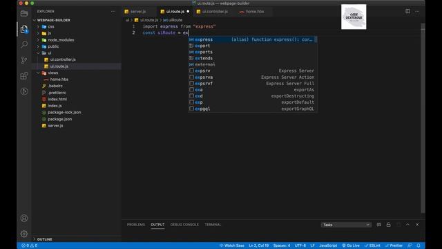 #7 - Add Node Express to our Application - Create a Webpage Builder - Grapes JS - No Code смотреть онлайн