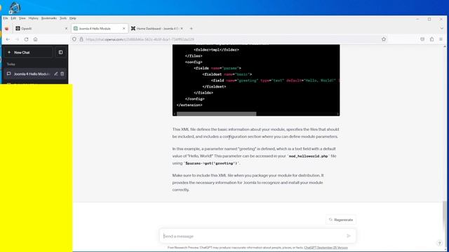 Getting ChatGPT A.I. to build a Joomla 4 module - "Hello World" смотреть онлайн