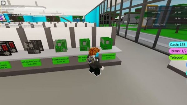 Делаю и продаю компьютеры в игре Custom PC Tycoon в роблокс.