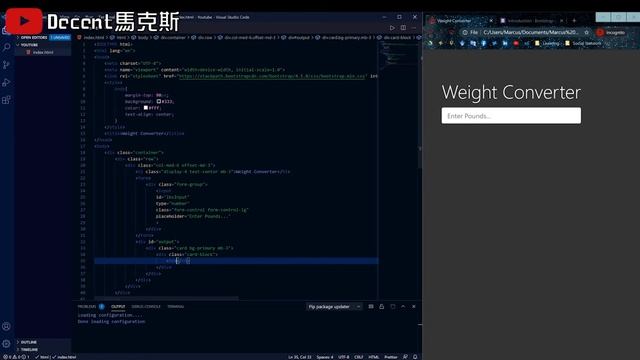 超簡單入門前端編程：轉換計算器 JavaScript & Bootstrap Mini Project: Weight Converter смотреть онлайн