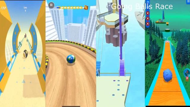 Action Balls vs Going Balls vs Bridge Race vs Sky Rolling Bals смотреть онлайн