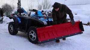 ПЫТАЮСЬ ЧИСТИТЬ СНЕГ КВАДРОЦИКЛОМ! РЕЗУЛЬТАТ...
