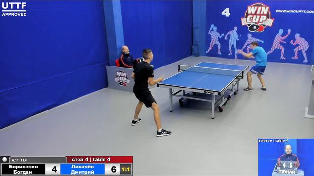 11:30 Борисенко Богдан 3-2 Лихачёв Дмитрий стол 4 ЮГ-1 24.09.21 смотреть онлайн