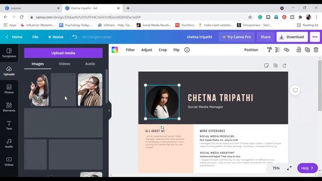 How To Create Professional Resume In 5 Minutes Using Canva #Canvatutorial #freeresumetemplates смотреть онлайн