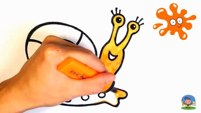 Как нарисовать УЛИТКУ / Мультик Раскраска УЛИТКА для детей / Простые рисунки / How to draw a snail смотреть онлайн
