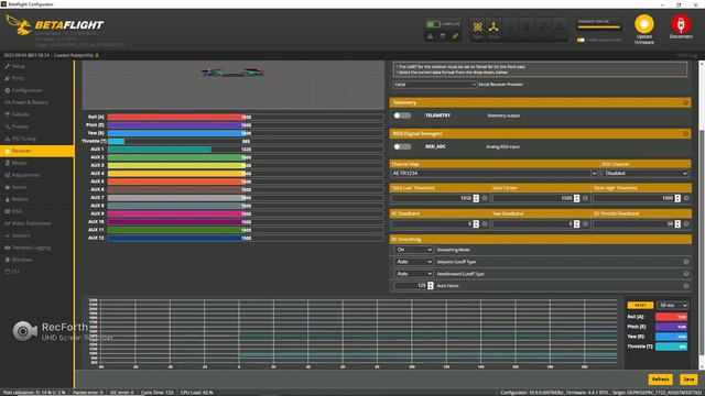 Cinebot30 - BetaFlight Settings - No LED Setup - Screen Record