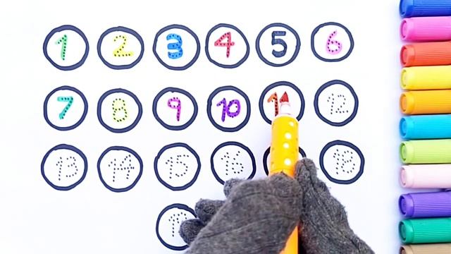 Let's Learn New 123 Number 1-20 Drawing Colouring?for kids and toddlers Easy Drawing 123 rhymes son смотреть онлайн