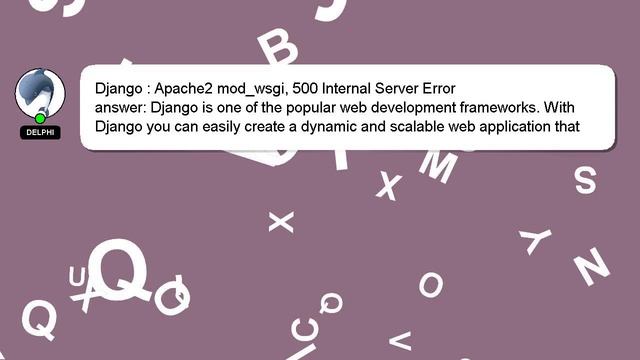 Django : Apache2 mod_wsgi, 500 Internal Server Error смотреть онлайн